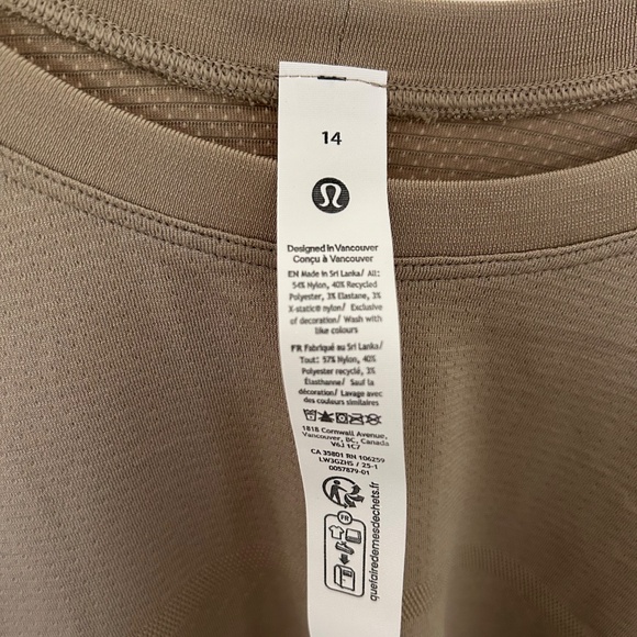 Lululemon Swiftly Tech Cropped short sleeve size 14 - Picture 4 of 5